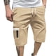 thumbnail image 2 of pstuiky Hombres bajos, Pantalones cortos de trabajo para hombre, de verano, finos, holgados, de pierna recta, con múltiples bolsillos y cremallera, informales, 2 of 9