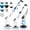 White, variant on PUSCRIENO Electric Spin Scrubber, Cordless Electric Cleaning Brush, Shower Scrubber with 7 Interchangeable Heads, Extendable Handle & Bluetooth Control for Bathroom, Floors, Tiles Deep Cleaning-Black