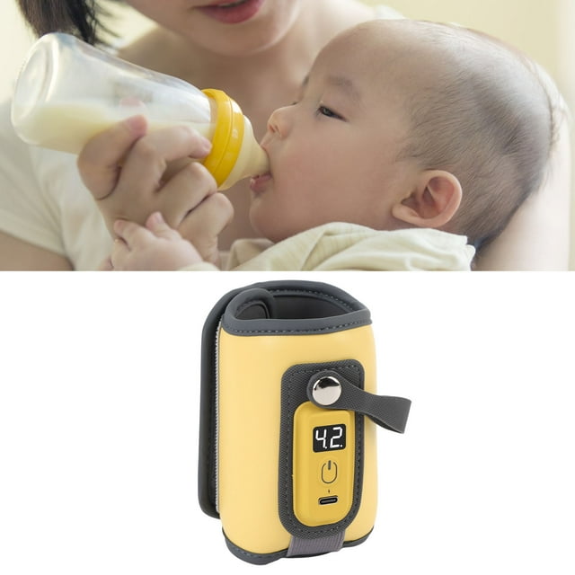 Baby Milk Warmer, 5 Adjustable Temperature Settings, Fast Heating, Touch Control, Feeding While Charging, with Real Time Temperature Monitoring, Ideal for Travel, Easy to Use