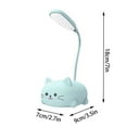 thumbnail image 2 of Cbcbtwo Desk Lamp, Adjustable Goose Neck LED Table Lamp, Eye-Protecting Reading Lamp, with Cute Kawaii Cartoon Cat Base, USB Charging, Desk Lamp for Home Office Bedroom (Blue), 2 of 5