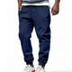thumbnail image 1 of Pantalones largos para hombre, informales, a la moda, transpirables, con cordón elástico en la cintura y bolsillos, con elástico en los pies, de rayón., 1 of 9