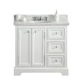 thumbnail image 4 of Water Creation Derby 36" Wood Single Bathroom Vanity in White & Chrome, 4 of 9