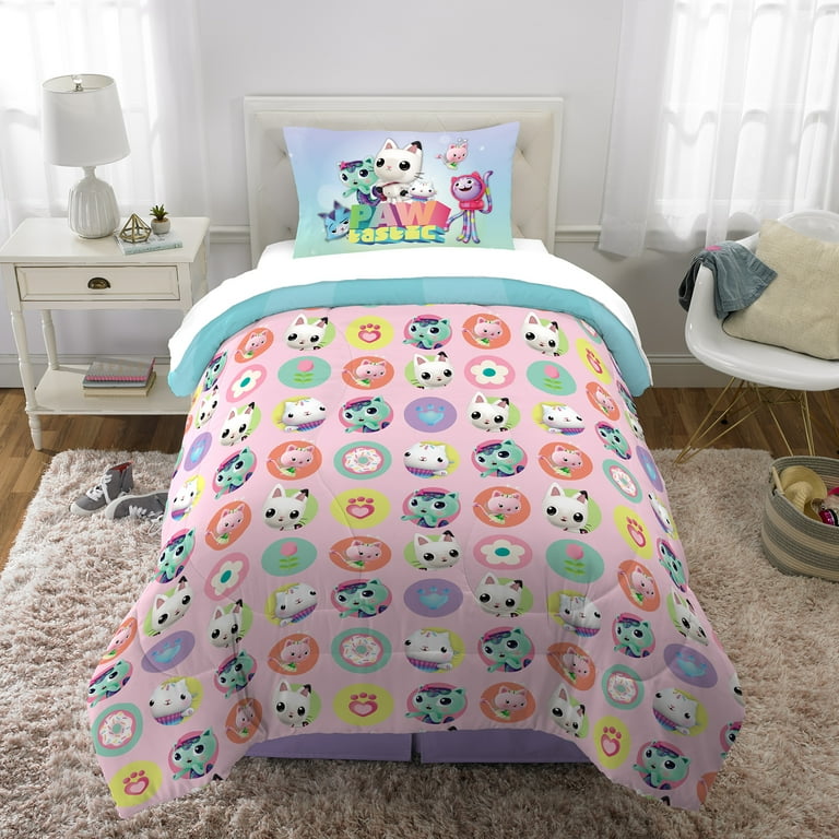 Gabby s Dollhouse Kids Comforter Set 2 Piece Twin Full Reversible