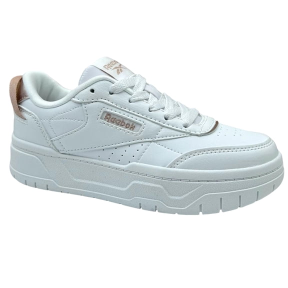 Reebok Tech Geo Little Girl's Casual Sneakers Size 13 White/Rose Gold Lace up