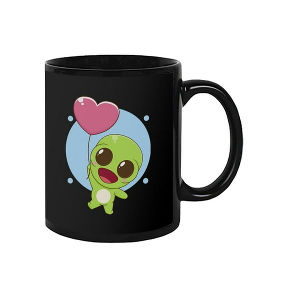 Kawaii Alien W Heart Balloon Mug Mug - Image by Shutterstock,