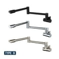 thumbnail image 4 of Pot Filler Tap Wall Mounted Foldable Kitchen Faucet Single Cold Single Hole Sink Tap Rotate Folding Spout Chrome Brushed Black ,High Water Flow Rate, 4 of 7