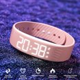 thumbnail image 3 of RENDZJ Vibrating Alarm Wristband Waterproof Alarm Clock Watch Gifts (Morandi Pink), 3 of 8