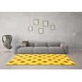 thumbnail image 3 of Ahgly Company Machine Washable Indoor Rectangle Solid Yellow Modern Area Rugs, 4' x 6', 3 of 4
