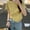 Yellow, variant on YHAJDS Short Sleeve Shirts for Women V Neck Solid Color Casual Round Neck Top