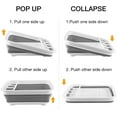 thumbnail image 4 of Collapsible Dish Drying Rack Portable Dinnerware Drainer Organizer for Kitchen RV Campers Travel Trailer Space Saving Kitchen Storage Tray，White Gray, 4 of 7