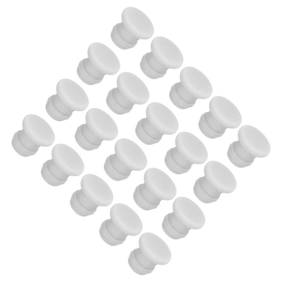 Uxcell Silicone Hole Plugs Flush Type Panel Round Hole Plugs 6.5mm Diameter 20pcs Grey for Kitchen Sealing Plugs