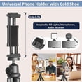 thumbnail image 3 of Flexible Portable Cell Phone Tripod Stand, Small Mini Tripod with Remote Control for Video Recording, Vlogging and Travel Photography (Black), 3 of 3