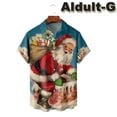 thumbnail image 3 of Funny Kids and Mens Christmas Casual Short Sleeve Shirt Hawaiian Shirt with Chest Pocket Multiple Color, 3 of 10