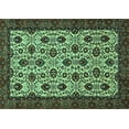 thumbnail image 1 of Ahgly Company Machine Washable Indoor Rectangle Abstract Turquoise Blue Modern Area Rugs, 5' x 8', 1 of 4