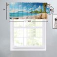 thumbnail image 4 of Tropical Beach Valance Rod Pocket Window Curtain for Kitchen Summer Seaside Scenery Ocean Island Palm Tree Privacy Window Valances for Living Room Kitchen 54 by 18 in, 1 Panel, 4 of 6