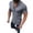 Gray, variant on qolati Cotton Linen Shirts for Men Summer Short Sleeve Button Down Henleys Blouse Lightweight Solid Color Slim Fit Work Tops