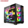 thumbnail image 2 of Ventilador con caja DM1 5V 3PIN ARGB 12V 4PIN PWM Luminoso (inverso) Negro PC, 2 of 9