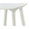 thumbnail image 3 of Elle Decor Caroline Kitchen Counter Height Bar Stool, Vintage Curvy Seat, Tapered Legs, White, 3 of 4