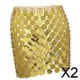 thumbnail image 1 of Falda de lentejuelas,Falda de lentejuelas de metal con pañuelo en la cadera,Cadena corporal bohemia con joyas brillantes,Falda transparente con brillos de moda,Delicados accesorios para, 1 of 8