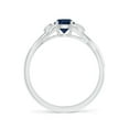 thumbnail image 2 of Angara Natural 0.6 Ct. Blue Sapphire Solitaire Ring in 14K White Gold for Women (Ring Size: 12), 2 of 10