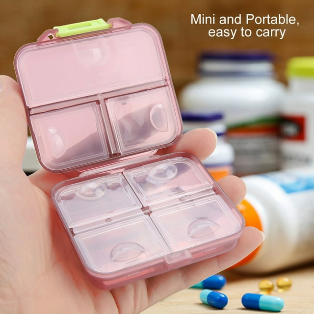 Pill Box, Weekly Pill Organizer 7 Day Pill Box With 7 Grids Portable Medicine Tablet Box Organizer, Used As Jewelry Box And Candy Box