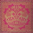 thumbnail image 4 of Stylo Culture Indian Zippered Brocade Magenta And Gold Throw Pillow Covers 16x16 Jacquard Weave Banarasi Home Decor Pillow Covers Elephant Floral 40x40 cm Decorative Cushion Covers (Set Of 5), 4 of 4