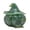 B002- Style B, variant on Halloween Party Decor, Halloween Witch Decor with Crystal Crushed Chip Resin Pumpkin Body, 4X4 in Decorative Candy Jar with Removable Witch Hat Lid, Halloween Home Decor Spooky