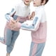 thumbnail image 4 of Jumpingount Traje deportivo para niña de 2 uds., traje de manga larga con cremallera y letras para niños, ropa de dibujos animados para niños, conjuntos de ropa Rosa ciento diez, 4 of 6