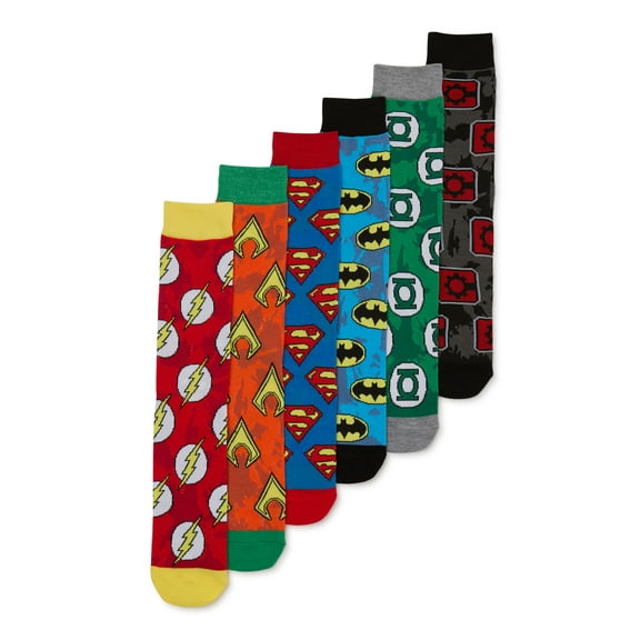 DC Comics Men’s Crew Socks, 6-Pack