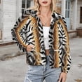 thumbnail image 3 of Jackets for Women Winter Coat Jackets Flannel Stand Collar Jacket(Animal Print Fabric Design Pattern,Size:S-4XL), 3 of 7