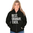 thumbnail image 3 of Best Granny Ever Grandma Grams Mother Womens Plus Size Graphic Zipper Hoodie Brisco Brands 3X, 3 of 5