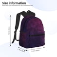thumbnail image 2 of Vsdgher Black Dark Blue Purple Unisex Large Capacity Bookbag, Schoolbag, Casual Daypack for High School, College, Teens, Travel, Work, 2 of 6