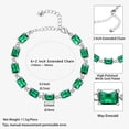 thumbnail image 6 of Juwaliy 18K White Gold Plated Tennis Bracelets for Women,May Birthstone Bracelet Green Emerald Jewelry Birthday Mother's Day Gifts for Mom/Grandma, 6 of 9