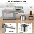 thumbnail image 4 of VEVOR Electric Oil Press Machine, 700W Stainless Steel Oil Extractor Machine, 140℃ / 284℉ Constant Temperature, Hot Press Oil Expeller for Pressing Peanuts, Sesame Seeds, Rapeseed, Tea Seeds, 4 of 9