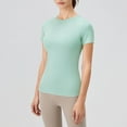 thumbnail image 6 of Patlollav Womens Exercises Breathable Running Yoga Sports Round-Neck Short Sleeve Blouse, 6 of 6