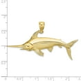 thumbnail image 2 of FJC Finejewelers 10 kt Yellow Gold 2-D Polished/Satin Swordfish Charm 23 x 57 mm, 2 of 6