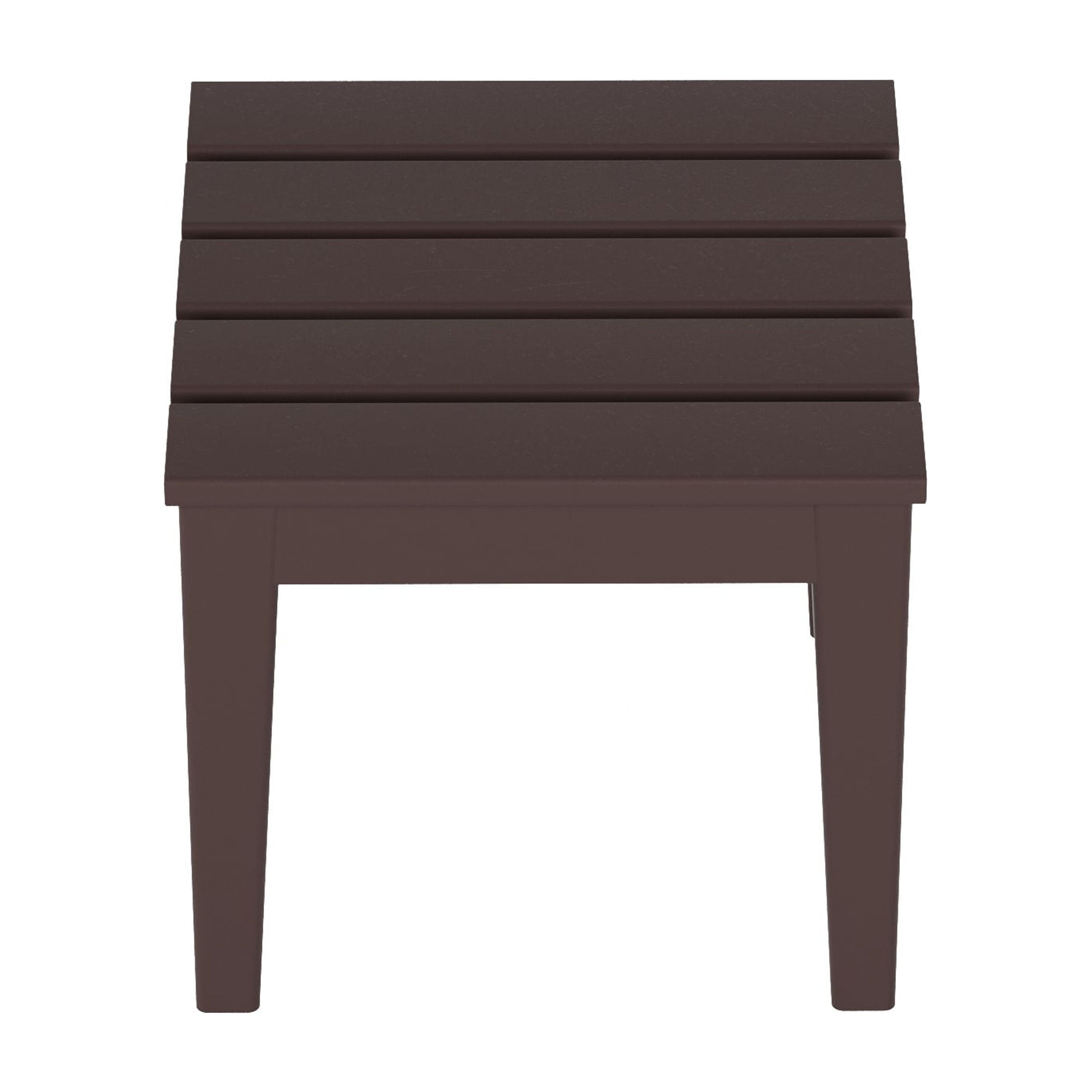 WestinTrends Ashore Oversized Outdoor Side Table, 18 Inch All Weather Poly Lumber Adirondack Patio Side Table Square End Table, Dark Brown
