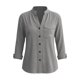 thumbnail image 4 of Neewe Womens Classic Plain Shirt Casual Collar Long Sleeve Loose Fit Button Down Tops Daily Outfits, 4 of 5