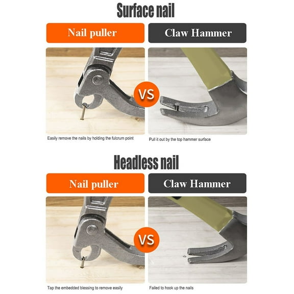 1Pc Carbon Steel Strechable Crescent Sliding Joint Nail Puller Extractor Tools