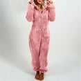 thumbnail image 7 of Mchoice Winter Warm Pajamas for Women Fleece Onesie Cute Long Sleeve Hooded Jumpsuit Nightgown Soft Sleepwear Onesie Pajamas for Women, 7 of 7