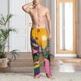 thumbnail image 2 of Naloa Retro Futuristic Landscape Pajama Pants Men, PJ Bottoms, Sleep & Lounge Pants-Medium, 2 of 6