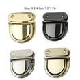 thumbnail image 3 of 38MM Buckle Latch Sturdy Metal Small Portable Buckles Accessory DIY Handbag Tool Wear Resistance Turn Lock Bag Purse Decoration Closure Light Golden, 3 of 9