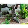 thumbnail image 2 of Artificial Gray Rock Peak with Plastic Plants, 14 Inch Tall Aquarium & Fish Tank Decoration Resin Ornament, Landscape Artificial Mountain View Stone Cave, 2 of 9