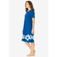 thumbnail image 4 of Woman Within Plus Size Perfect Short-Sleeve V-Neck Tee Dress, 4 of 6