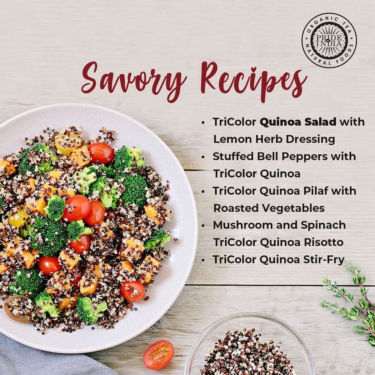 Pride of India - Pack of 6 - Tricolor Quinoa, Royal Bolivian Superfood, 3 lbs Jars, Gluten-Free Whole Grain