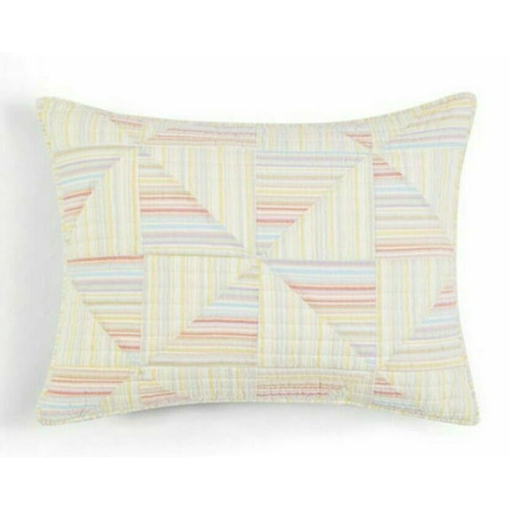 Martha Stewart Collection Flora Fauna Yarn Dye Patchwork 100% Cotton Sham, Choos: Standard/Multicolor