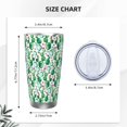 thumbnail image 4 of Haiem Cactus Plants Printed 20oz Straight Skinny Car Cups With Insulated Cup Sleeve Portable Handle, Sports Travel Coffee Mug, Stainless Steel, Insulated-Straw Two-piece Set, 4 of 8