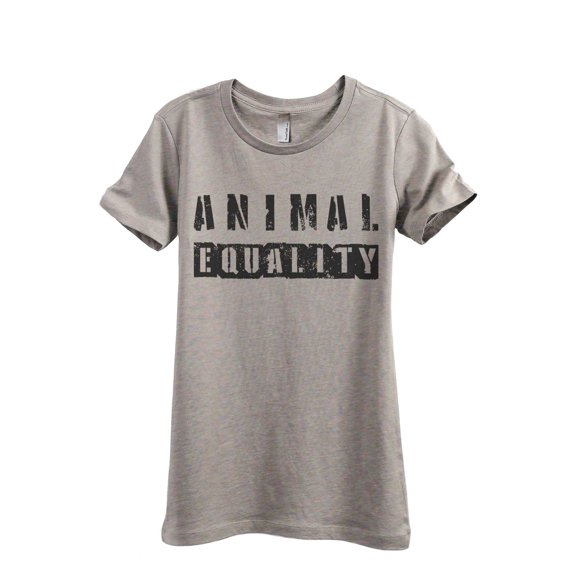 Animal Equality Women's Fashion Relaxed T-Shirt Tee Heather Tan X-Large