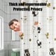 thumbnail image 4 of Cortina de ducha gruesa para baño, resistente al agua, con barra, tela impermeable, sin perforaciones, 4 of 5