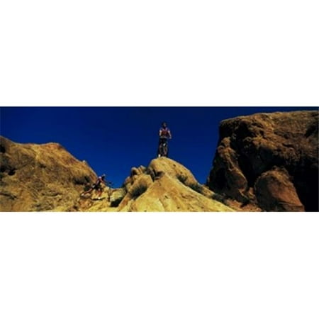 - Panoramic Images PPI28082L Mountain Bikers CA USA Poster Print by Panoramic Images - 36 x 12